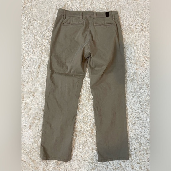 Adriano Goldschmied Pants Mens 32Rx28 Lux Khaki tailored trainers Straight Leg - Picture 7 of 8